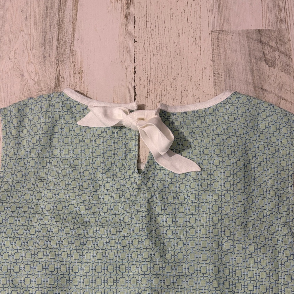 Sewing Down South X Crown & Ivy Mint Green Sleeveless Blouse linen blend xxl - Picture 3 of 10